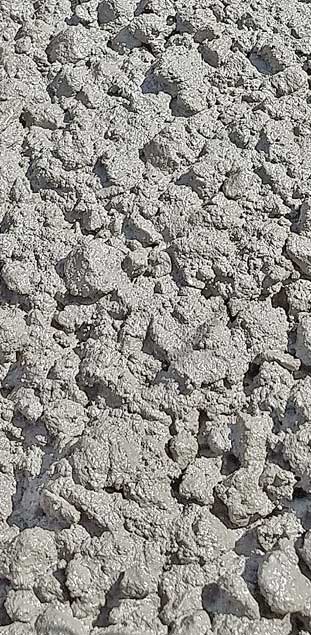 concrete footing mixture texture
