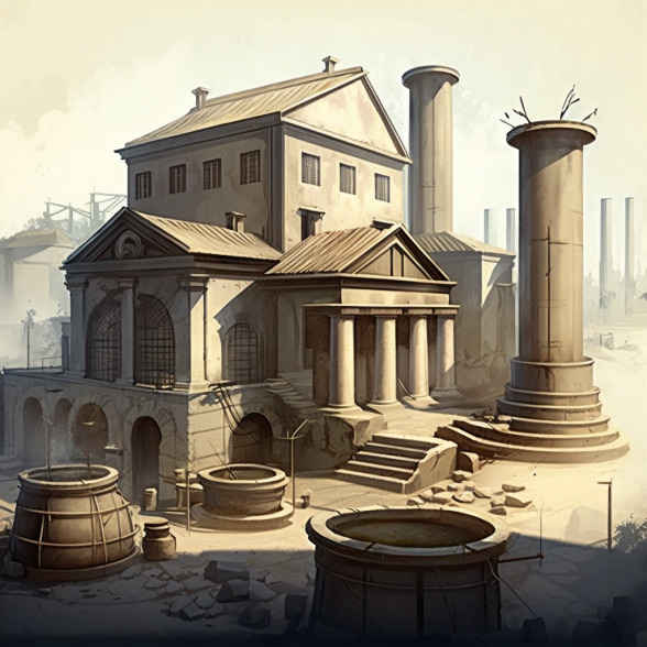 ancient roman concrete manufacturing facility