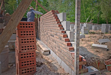 front page masonry section brick and block foundation construction